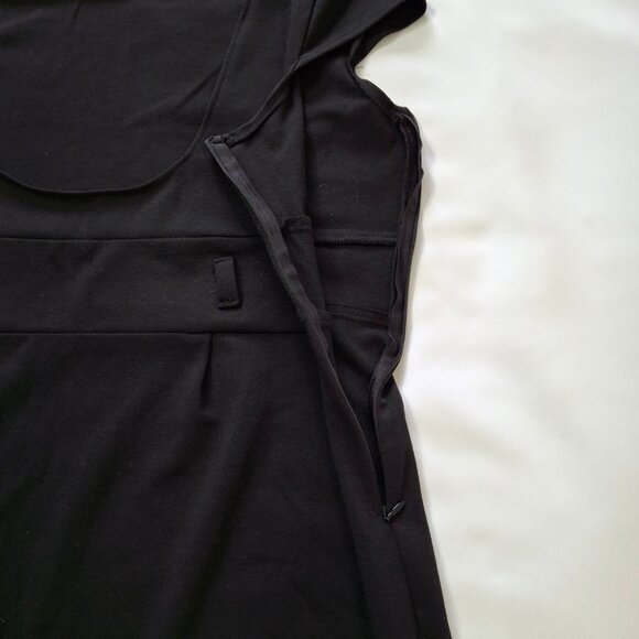 Suzy Jumper Dress Sz XL Empire Waist Sheath Style Cap Sleeves Side Zipper Insert - Picture 6 of 12